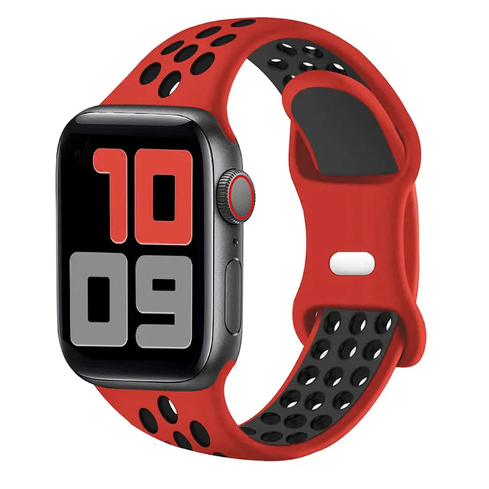 Red Black Silicone Sport Band for Apple Watch Strap On Sale