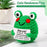 Handmade Positive Message Cute Upbeat Frog Crochet Plush Dolls For Desktop And Home Decor On Sale