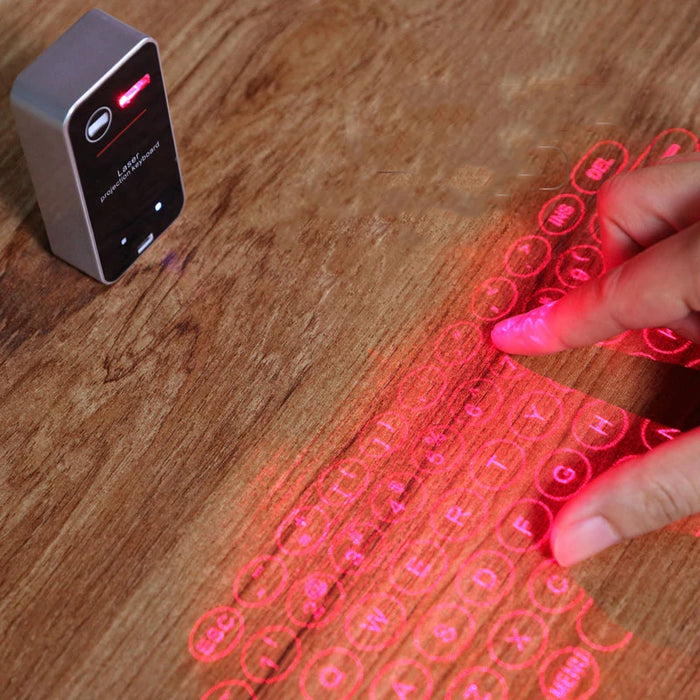 Wireless Bluetooth Laser QWERTY Keyboard Projector With Mouse Function For Android or IOS Phones or Tablets On Sale