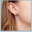 925 Sterling Silver Plated White Gold Enamel Whale Mermaid Tail Earrings On Sale