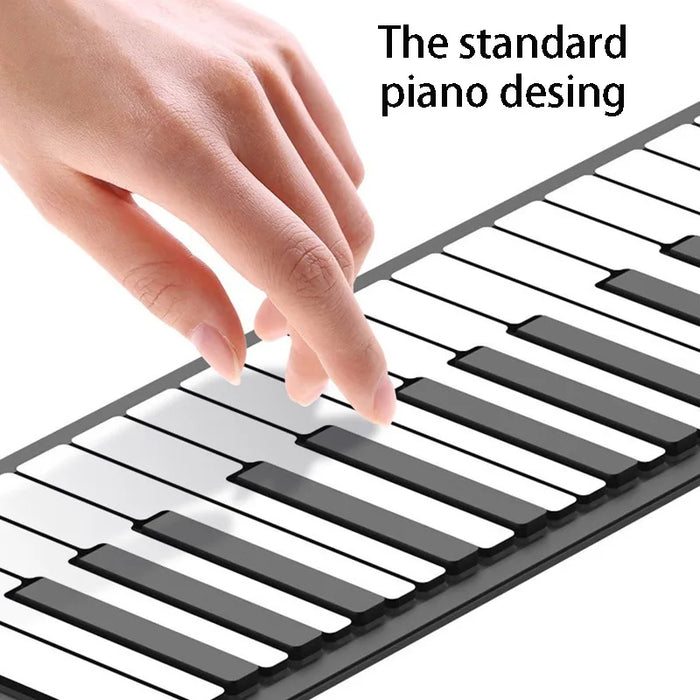 88-Key Foldable Roll-Up Digital Piano Keyboard with Rechargeable Battery, Bluetooth MIDI, 128 Tones & Rhythms On Sale