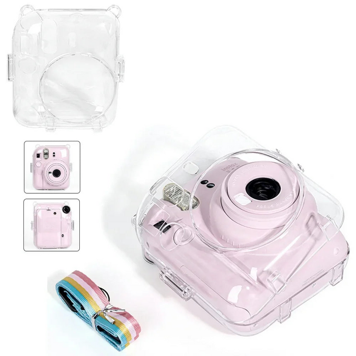 Fujifilm Instax Mini 12 Camera Clear Case With Shoulder Strap On Sale
