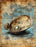 Shell & Pearl  - Vintage Marine Life Canvas Print Nautical Treasure Map Wall Decor Ocean Theme Poster On Sale
