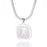 12 Constellation Aquarius Zodiac Square Medallion Pendant Snake Chain Necklaces On Sale