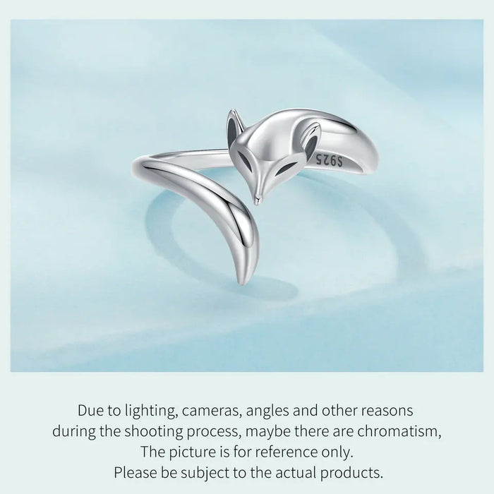 925 Sterling Silver Fox Open Rings On Sale