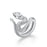 D Color Pear Cut Moissanite Diamond White Gold Plated S925 Silver Cocktail Snake Ring On Sale