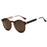 Brown Retro Round UV400 Oculus Sunglasses