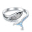 925 Sterling Silver White Gold Plated Enamel Whale Adjustable Rings On Sale
