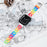 Rainbow O-Ring Silicone Chain Link Bracelets For Apple Watch Band 38mm, 40mm, 41mm, 42mm, 44mm, 45mm, 46mm, 49mm On Sale