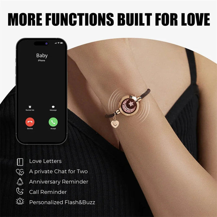Smart Long Distance Touch Bracelets  Light and Vibration Wristbands   Cloverbliss Co. | Unique Gifts & Gadgets