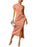 Sexy Peach Asymmetric One Shoulder Cocktail Party Ruched Dress On Sale