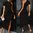 Sexy Black Asymmetric One Shoulder Cocktail Party Ruched Dress On Sale