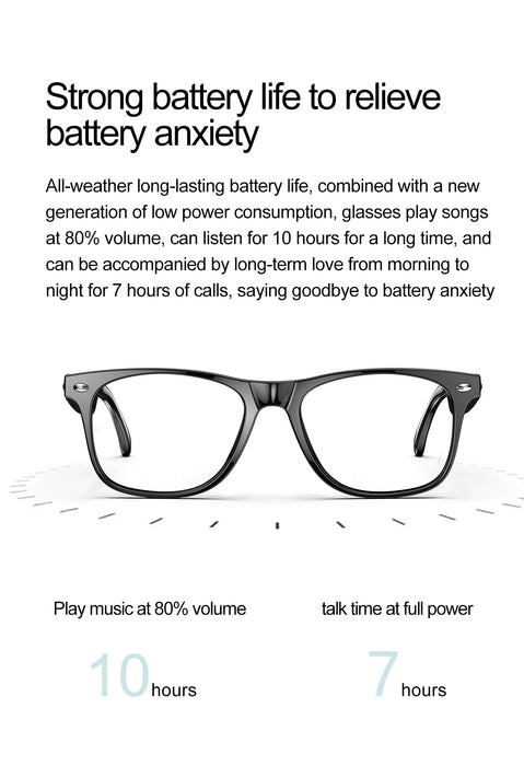 Smart AI Glasses Wireless Bluetooth Call Built-In Mic Speakers Sunglasses On Sale