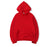 Super Comfy Red Solid Color Pullover Hoodie Unisex Casual Streetwear Sweatshirt On Sale