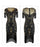 1920s Vintage Gatsby Style Semi-Sheer Lace Sleeve Sequin Fringed Flapper Cocktail Party Dresses On Sale