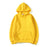 Super Comfy Yellow Solid Color Pullover Hoodie Unisex Casual Streetwear Sweatshirt On Sale