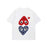 White Unisex Heart Graphic 100% Cotton T-Shirt Casual Short Sleeve Crew Neck Tee For Everyday Wear On Sale