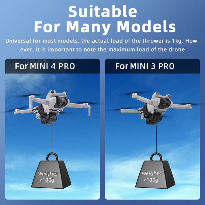 Universal Drone Airdrop Thrower Device with Remote Control for DJI Mini 4, 3, Pro On Sale