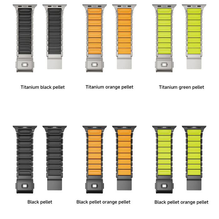 Luminous Magnetic Titanium-style Watch Band Compatible With Apple Watch Series On Sale