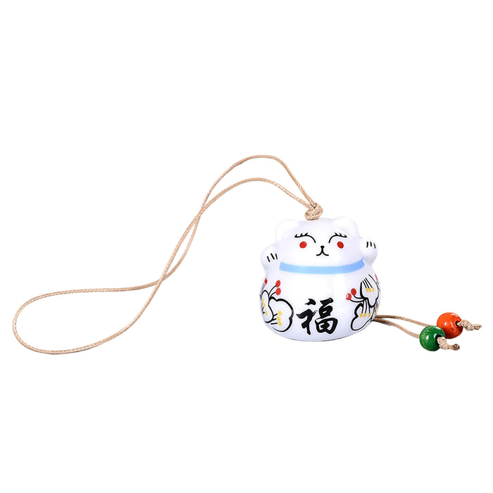 Fortune Cat Hanging Ceramic Wind Chime On Sale
