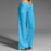 Women Fashion Low Waisted Comfy Blue Cotton Linen Straight Leg Sweatpants On Sale