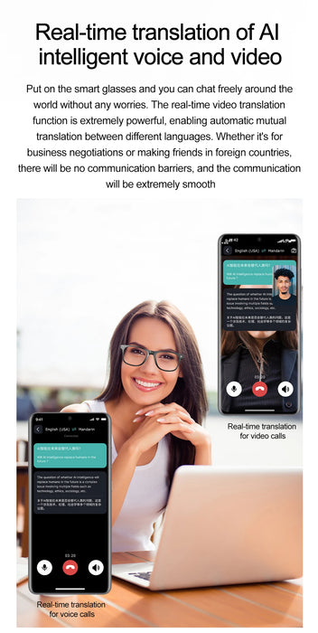 Smart Glasses Wireless Bluetooth Call Built-In Mic Speakers Sunglasses On Sale
