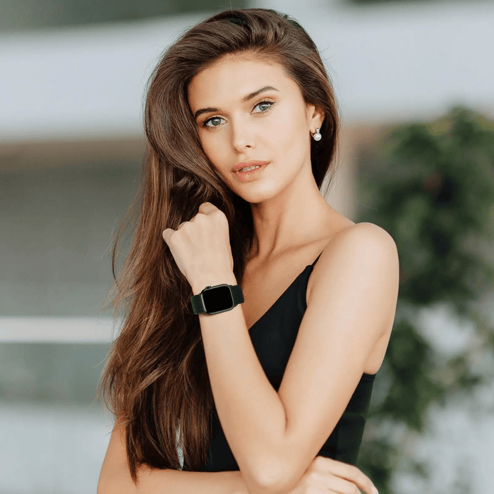 Braided Solo Loop Apple Watch Bracelet With Double-sided Magnetic Clasp For iWatch Series On Sale