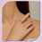925 Sterling Silver Butterfly And Purple Pansy Flower Open Rings On Sale