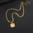 12 Constellation Zodiac Square Medallion Pendant Snake Chain Necklaces On Sale