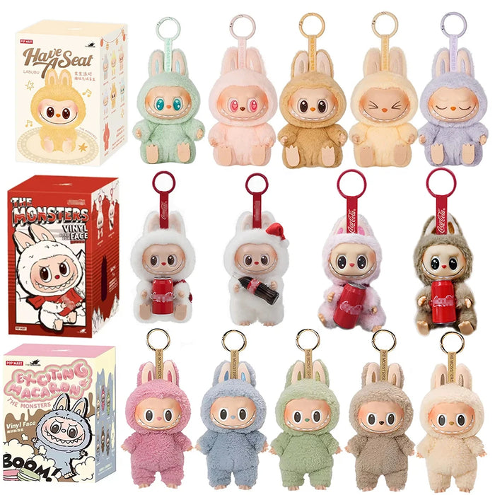 The Labubu Monsters Action Figure, Vinyl Face, Exciting Macarons, Have A Seat Plush Dolls Blind Box Collection On Sale