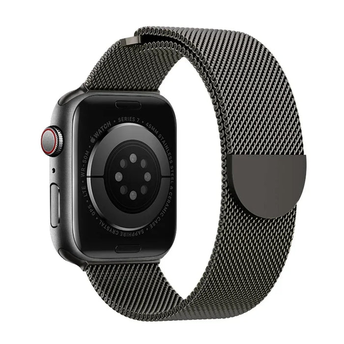 Gun Color Milanese Mesh Loop With Magnetic Clasp For Apple Watch Band 44mm 40mm 38mm 42mm On Sale