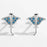 925 Sterling Silver Ocean Blue Devil Ray Stud Earrings On Sale