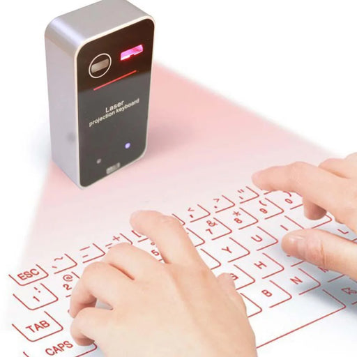 Wireless Bluetooth Laser QWERTY Keyboard Projector With Mouse Function For Android or IOS Phones or Tablets On Sale