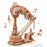 350 Piece DIY Mechanical Harp Music Box 3D Wooden Puzzle Model Kit with Ave Maria Melody On Sale