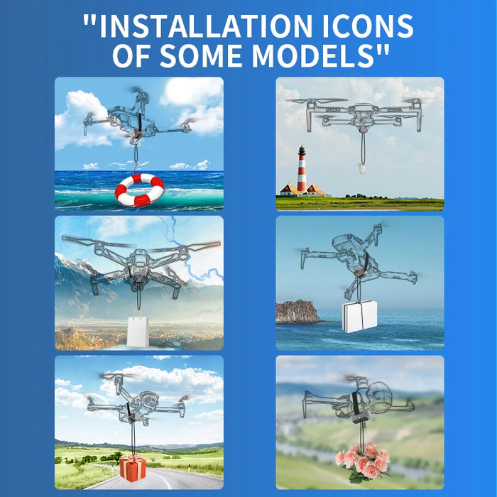 Universal Drone Airdrop Thrower System with One-click Drop Remote Control  On Sale