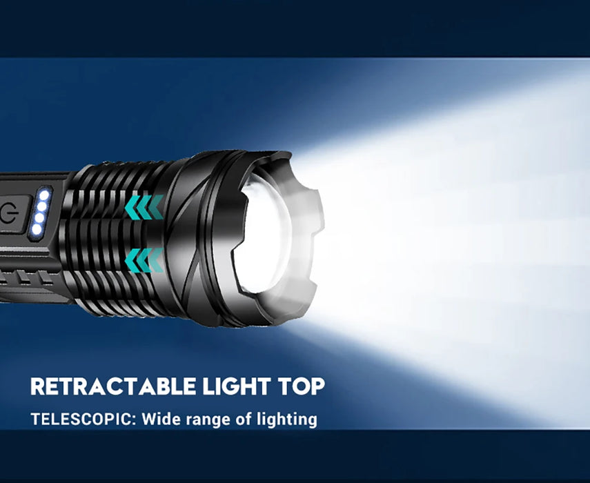 LED Zoomable Handheld Flashlight For Outdoors On Sale