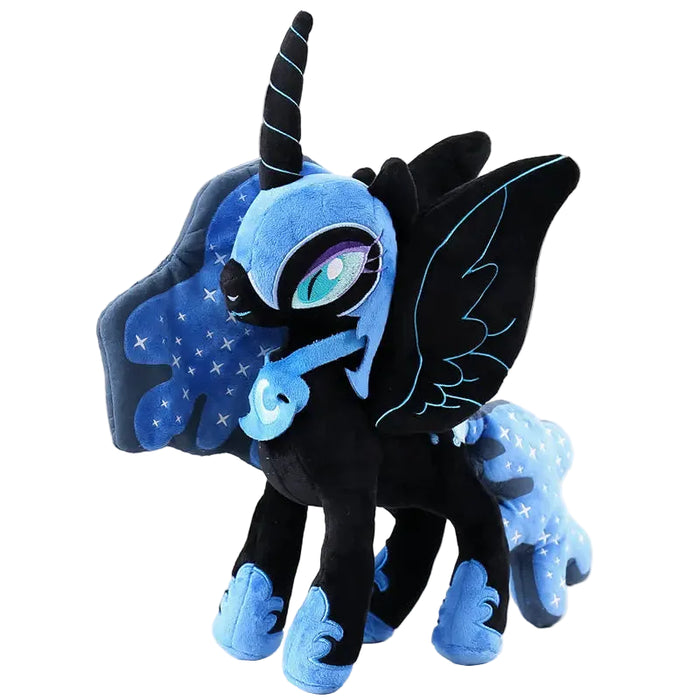 Adorable Black Unicorn Pony Plush Doll Anime Style Fantasy Character Plush Toy 28-33cm On Sale
