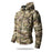Men’s Waterproof Softshell Hooded Jacket With Fleece Lining In Forest Camouflage On Sale