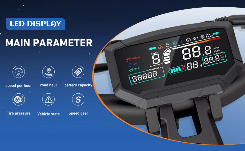 H9 Master 6000W Dual Motor 50mph 60V 30AH 11'' Off Road Tires High-performance Foldable Electric Scooters For Adults On Sale