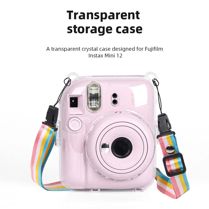 Fujifilm Instax Mini 12 Camera Clear Case With Shoulder Strap On Sale