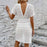 White Boho Hollow Knitted Bikini Cover Up Beach Sun Dress On Sale