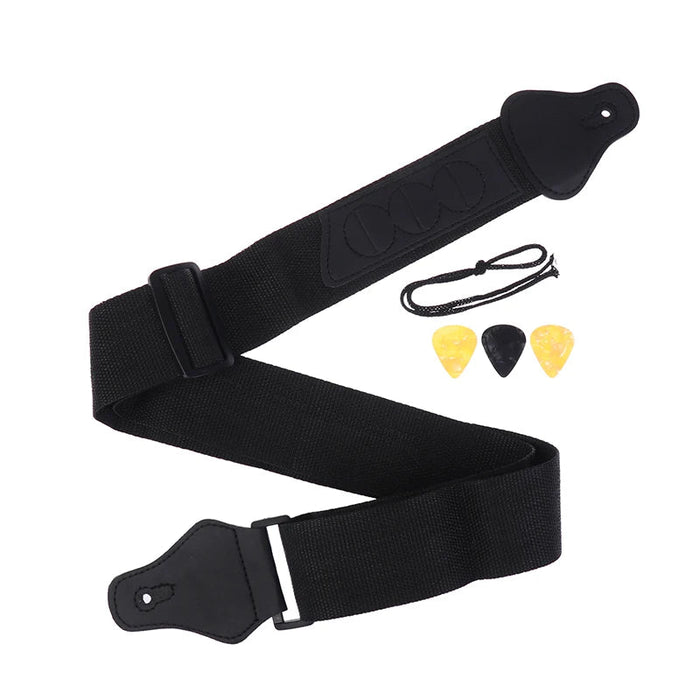 Adjustable Electric Guitar Strap with 3 Guitar Pick Holders Design - Acoustic Guitar Belt On Sale