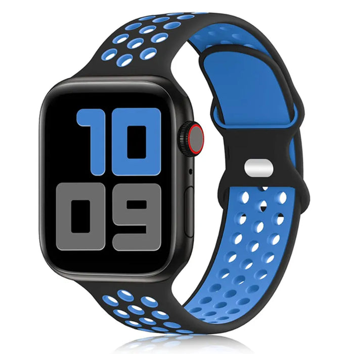 Black Blue Silicone Sport Band for Apple Watch Strap On Sale