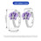 925 Sterling Silver Flower Design Hoop Earrings - Purple Enamel Butterfly Orchid On Sale