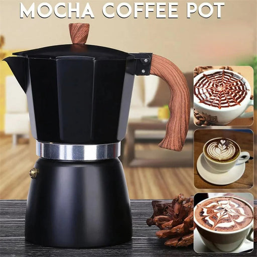 Aluminum Moka Espresso Coffee Pot 150/ 300ml 3/6 Cups On Sale