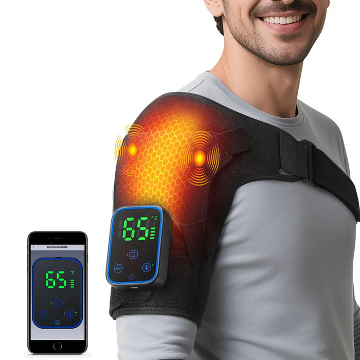 Shoulder Heating Pad Massager With Wireless Mobile Phone Control On Sale