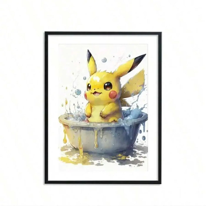 Baby Pikachu Pokemon Animated Series Characters Canvas Prints Wall Art Posters For Home Bathroom Decor On Sale