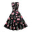 Pink Rose Scoop Neck Floral Printed A-line Dress On Sale
