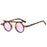 Leopard Purple Retro UV400 Round Steampunk Sunglasses On Sale