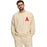 Unisex Embroidered Letter A Sweatshirt Casual Round Neck Cotton Blend Pullover Top On Sale